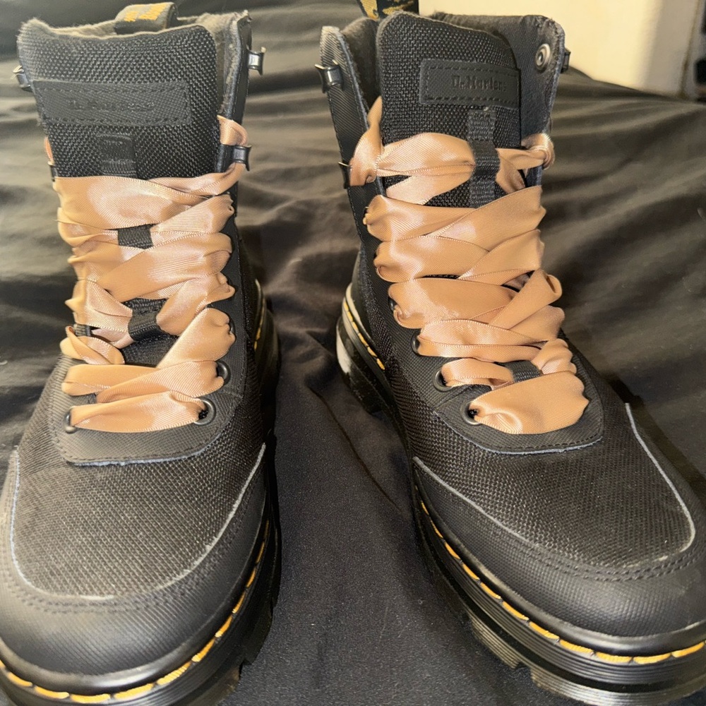 Dr. Martens Black and Tan Women's Boots